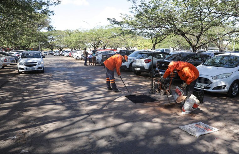 Nova massa asfáltica garante reparos mais rápidos e eficientes em vias do DF
