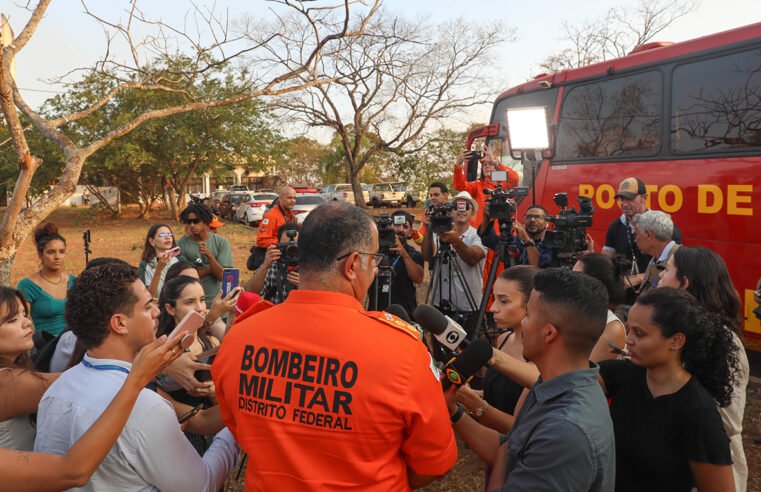 GDF reforça efetivo no combate ao incêndio florestal no Parque Nacional de Brasília