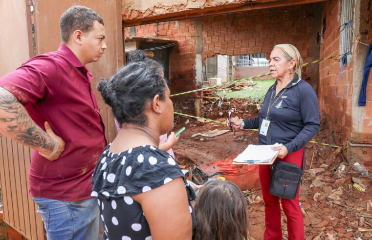 Dezesseis famílias desabrigadas pela chuva no Sol Nascente já foram cadastradas para receber até R$ 1,4 mil em auxílio do GDF