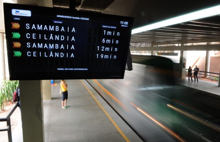 Pregão eletrônico permitirá a troca de painéis informativos nas estações do Metrô