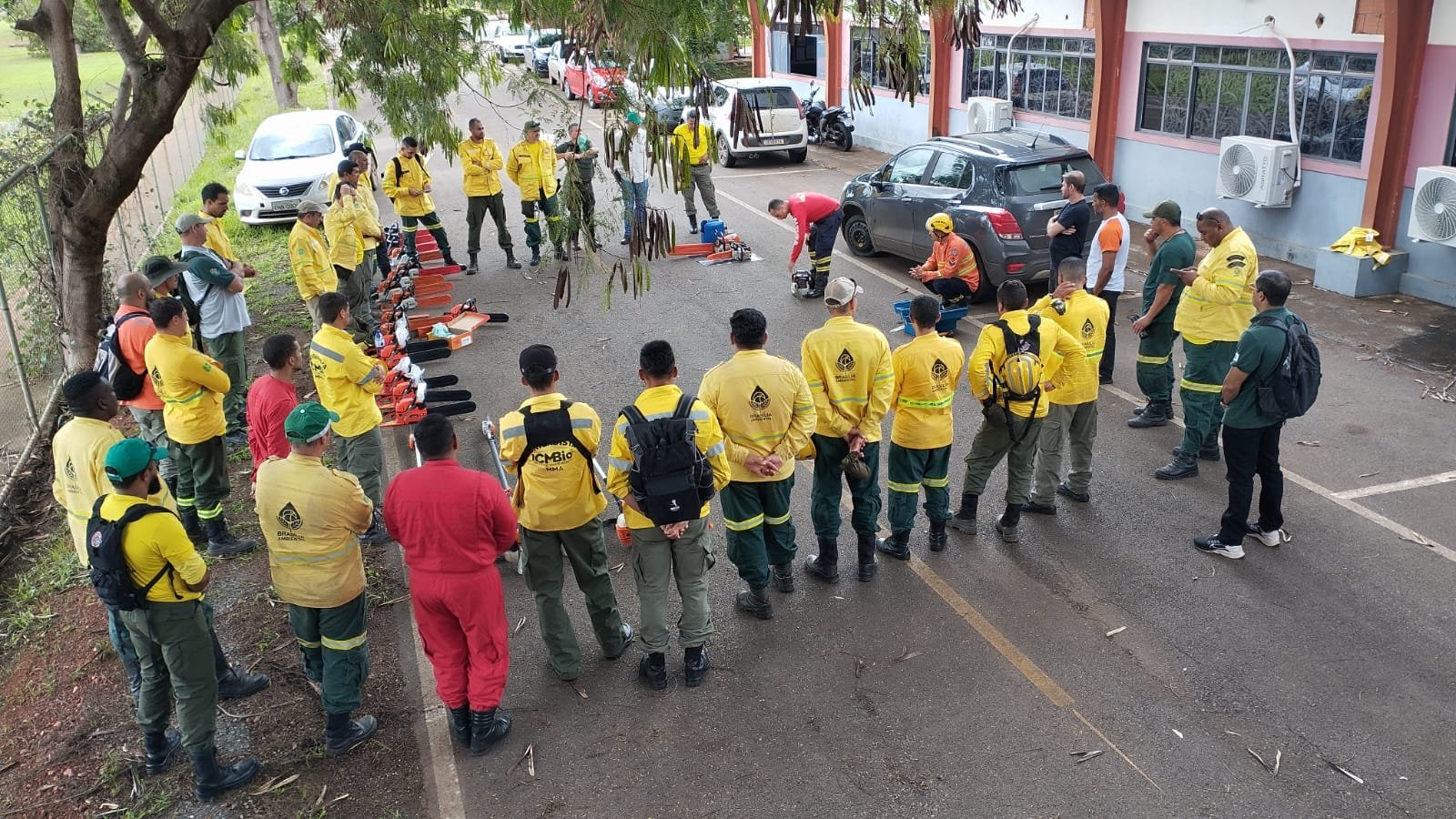 Servidores do Brasília Ambiental participam de curso de operação de motosserras do CBMDF Servidores do Brasília Ambiental participam de curso de operação de motosserras do CBMDF