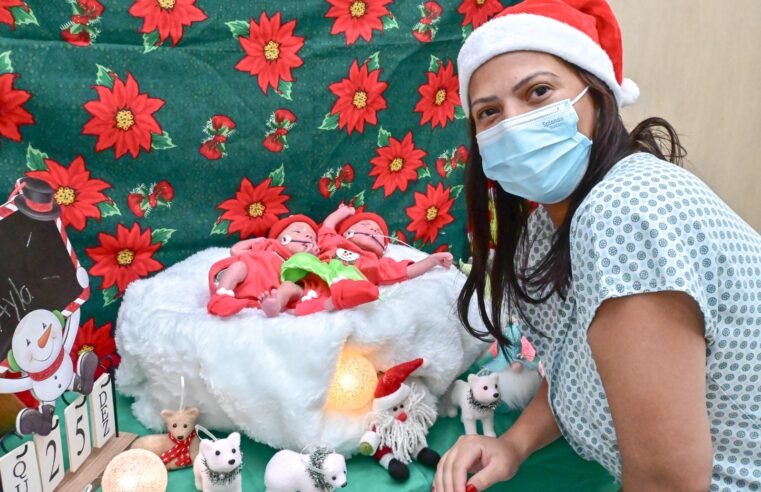 Hospital Regional de Santa Maria faz ensaio fotográfico natalino com bebês internados