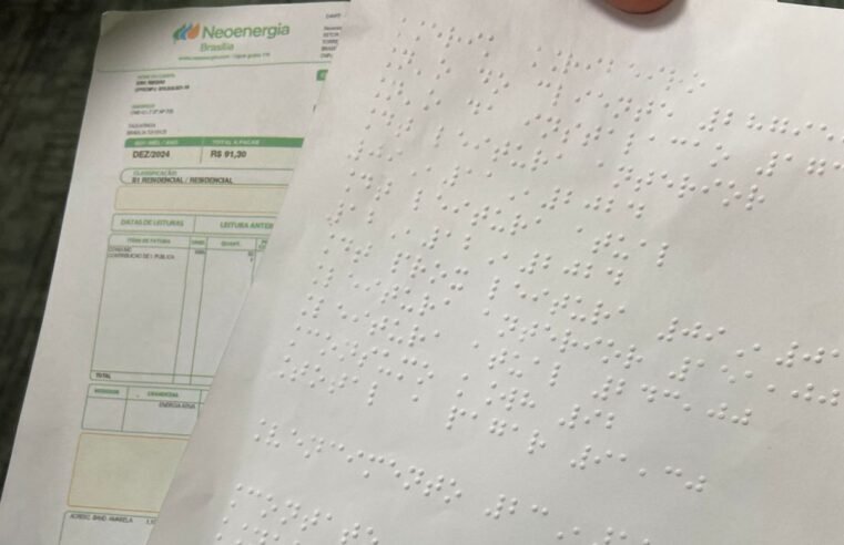 Clientes do DF já podem solicitar conta de luz em Braille