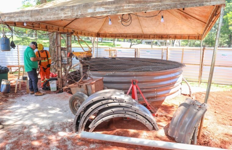 Mais de 80% dos poços de visita do Drenar DF já foram fechados