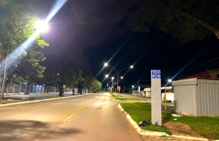 Asa Norte tem iluminação pública modernizada e recebe 1.172 novas luminárias de LED