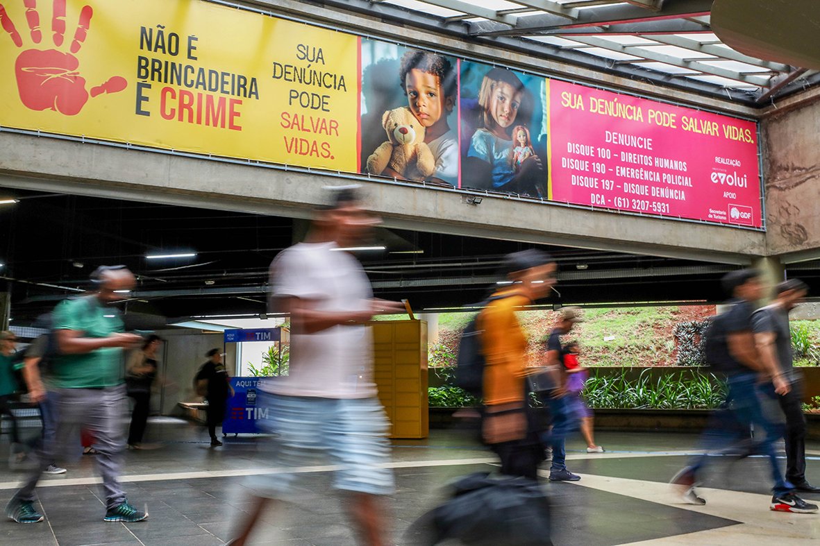 Campanha do GDF conscientiza contra exploração sexual infantil Campanha do GDF conscientiza contra exploração sexual infantil