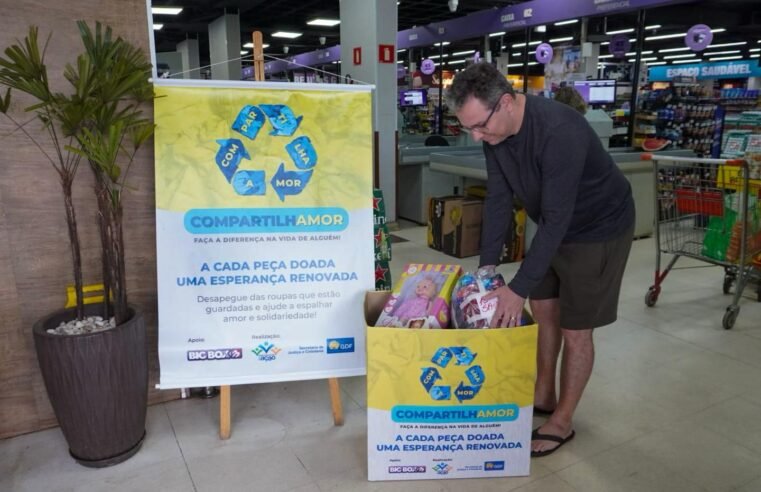 Campanha Compartilha Amor arrecada roupas, calçados e brinquedos para comunidades vulneráveis do DF