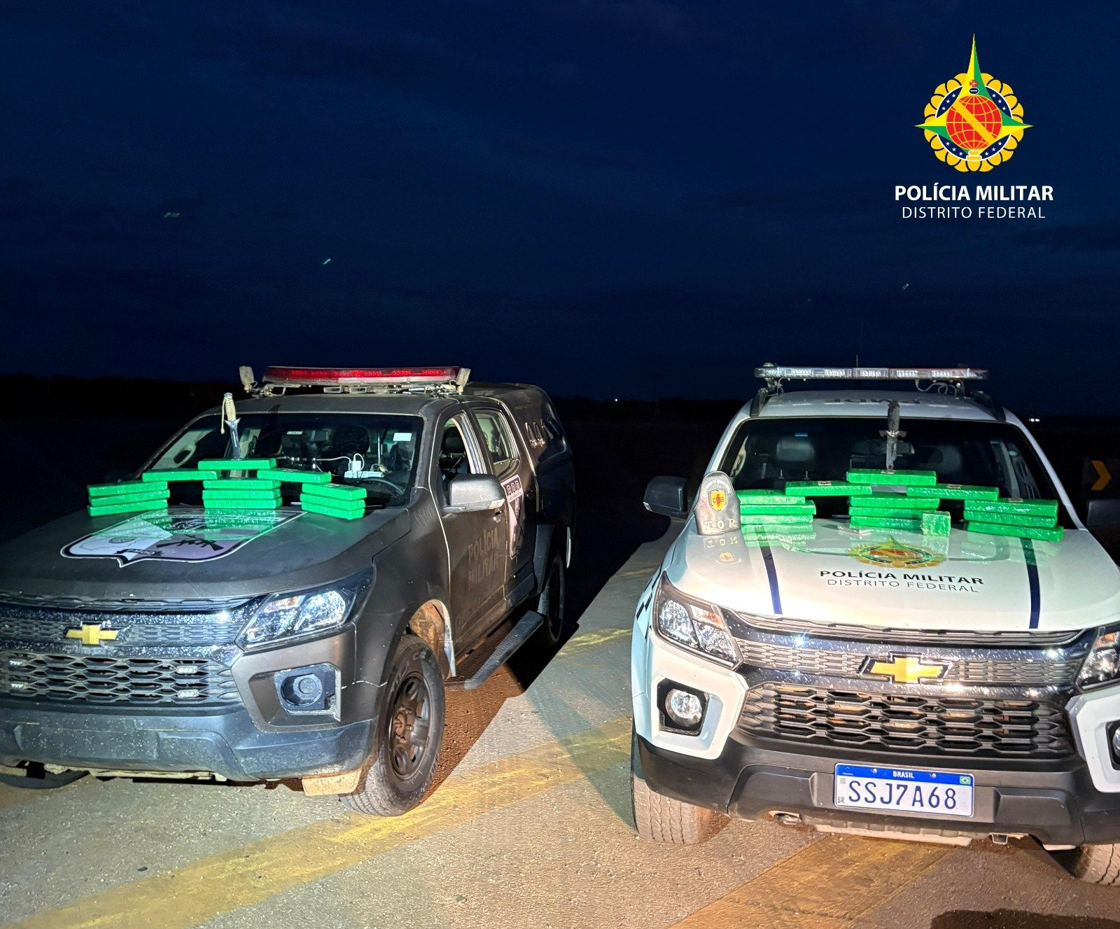 Casal é preso com 25Kg de maconha em operação conjunta da PMDF e PMGO