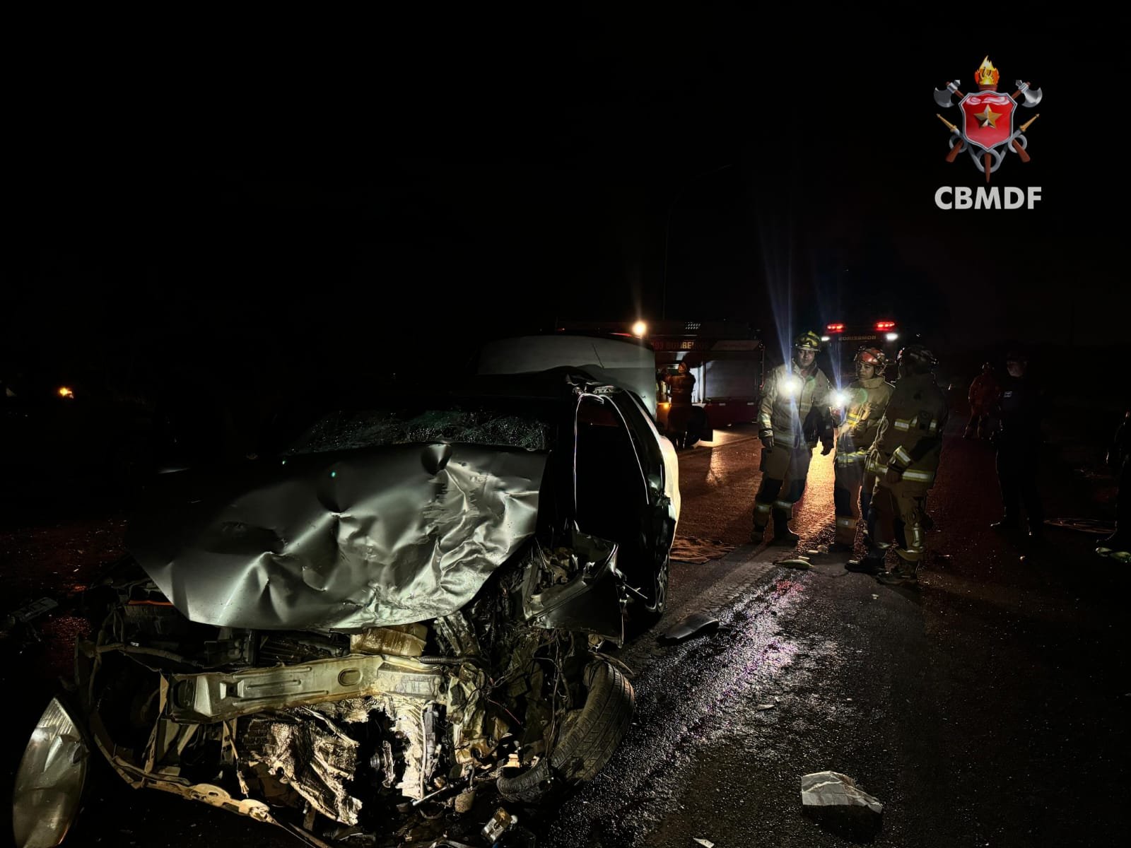 Colisão frontal deixa quatro feridos em Planaltina-GO