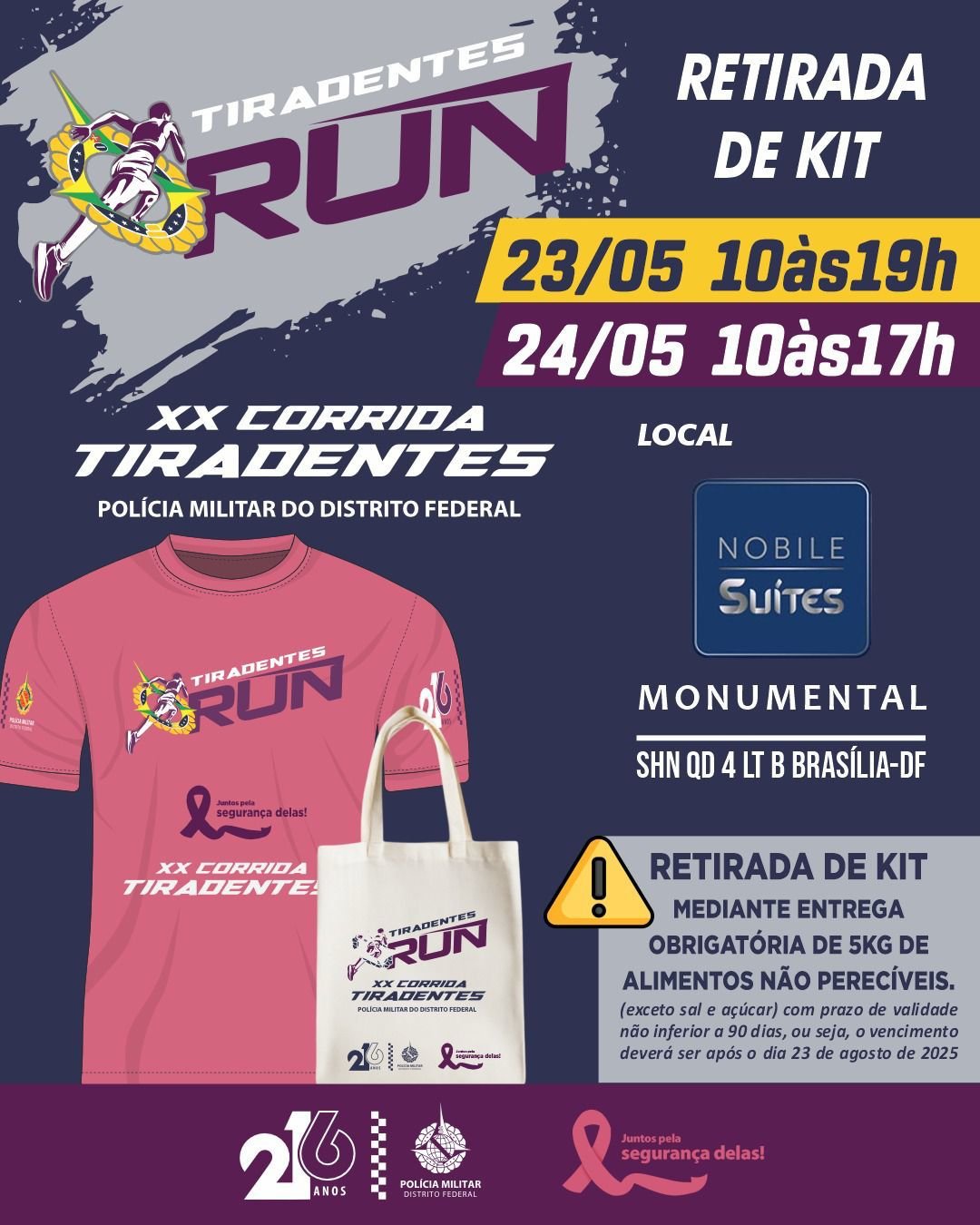 Corrida Tiradentes celebra 216 anos da PMDF com prova no Eixão Sul