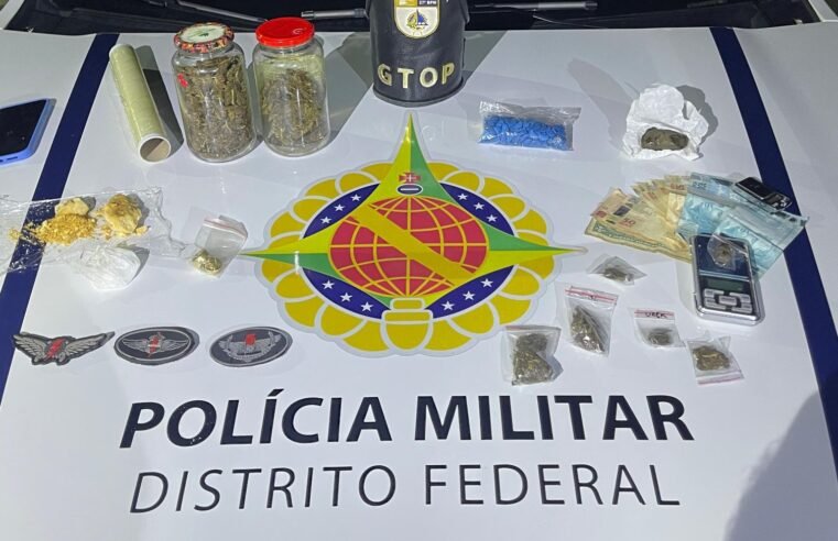 Homem é preso com grande quantidade de entorpecentes em operação da PMDF no Recanto das Emas
