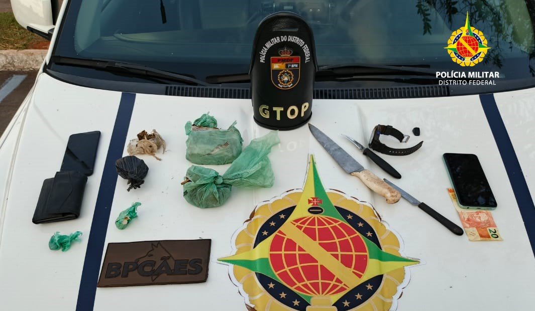 Homem é preso por tráfico de drogas durante operação no SIA Homem é preso por tráfico de drogas durante operação no SIA