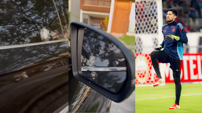Jogadores do Flamengo sofrem tentativa de assalto no Rio; carro do goleiro Rossi é atingido por tiros Jogadores do Flamengo sofrem tentativa de assalto no Rio; carro do goleiro Rossi é atingido por tiros