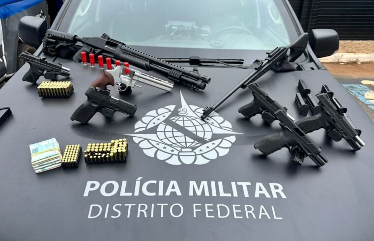 Operação conjunta das polícias do DF e de Goiás apreende oito armas em Santa Maria