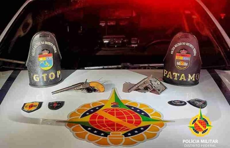 PMDF apreende adolescentes e prende dois homens por posse ilegal de arma em festa no DF