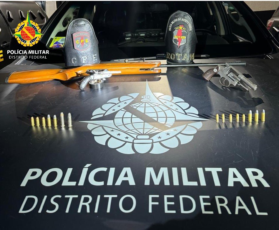 PMDF prende dupla com armas de fogo e mandados de prisão em aberto em Águas Lindas