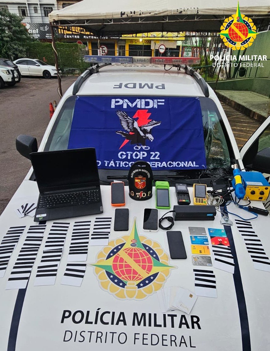 PMDF prende homem com 119 cartões clonados após golpe de R$ 50 mil