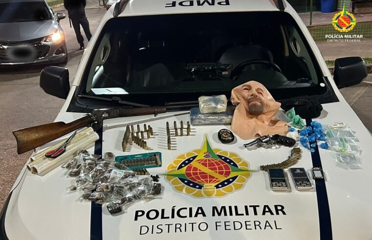 PMDF prende homem por tráfico de drogas e posse ilegal de armas no Residencial do Bosque