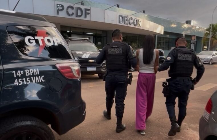 PMDF prende mulher suspeita de recrutar integrantes para organização criminosa no Arapoanga