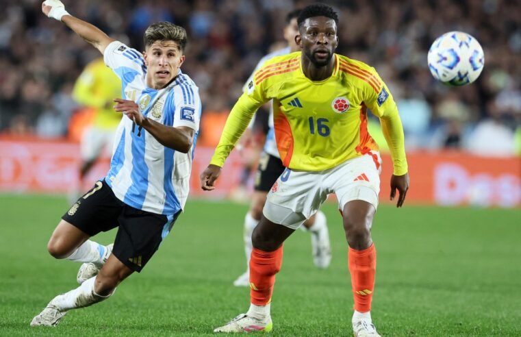 Colômbia empata com Argentina, mantém jejum nas Eliminatórias, mas fica perto da Copa de 2026
