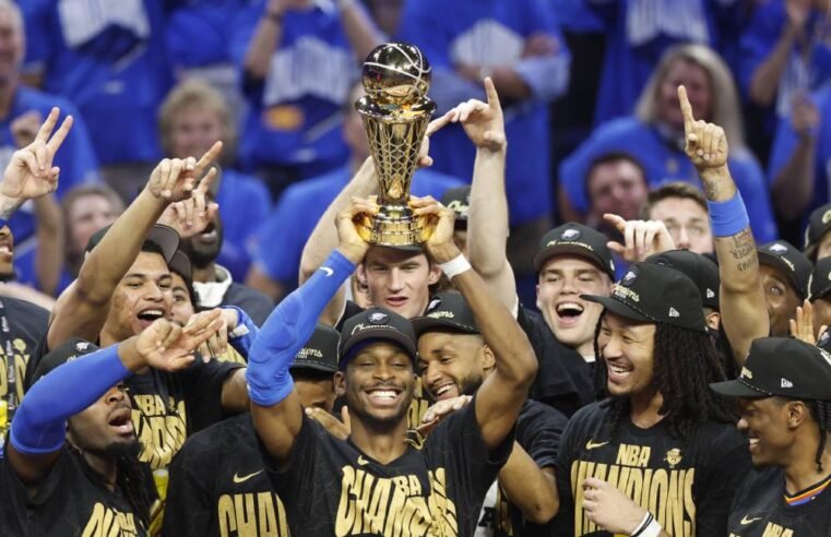 Oklahoma City Thunder vence Indiana Pacers e é campeão da NBA pela 1ª vez