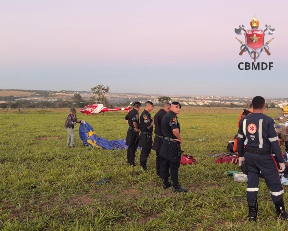Piloto de parapente morre após queda nas margens da BR-040 Piloto de parapente morre após queda nas margens da BR-040