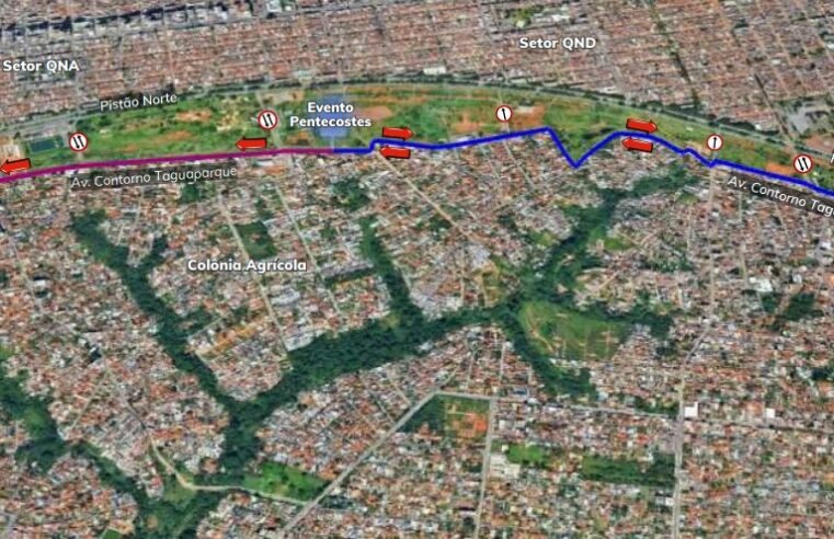 Trânsito em Taguatinga terá alterações para a festa de Pentecostes