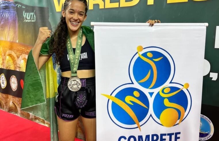 Brasiliense Pietra Sena é vice-campeã mundial de muay thai na Itália