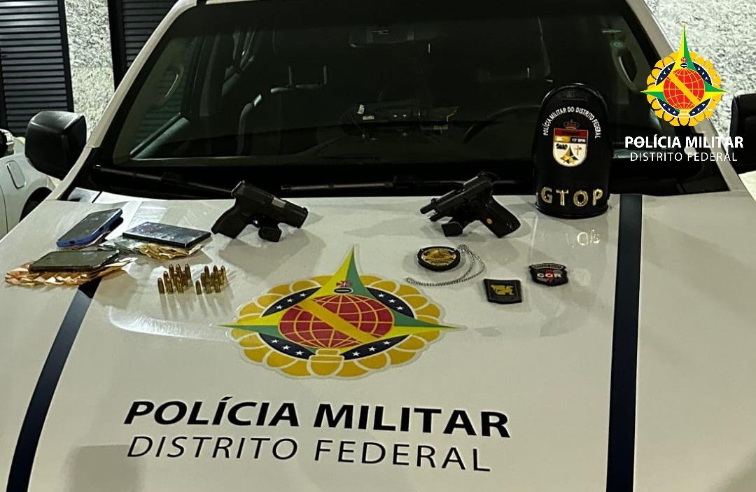 PMDF prende dois homens com armas de uso restrito em Sobradinho