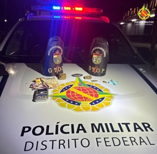 PMDF prende suspeito por tráfico de drogas durante patrulhamento em Arniqueira