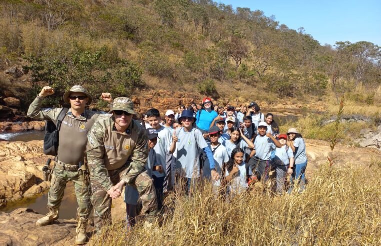Alunos do CED 308 participam de aula de campo sobre educação ambiental