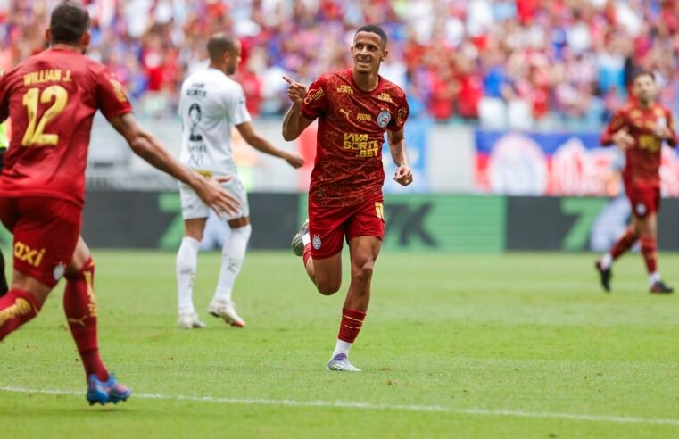 Bahia derrota Santos e ganha força na luta por vaga na Libertadores