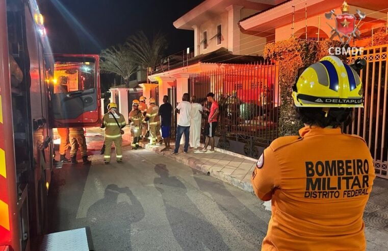 CBMDF é acionado após princípio de incêndio em residência no Lago Sul