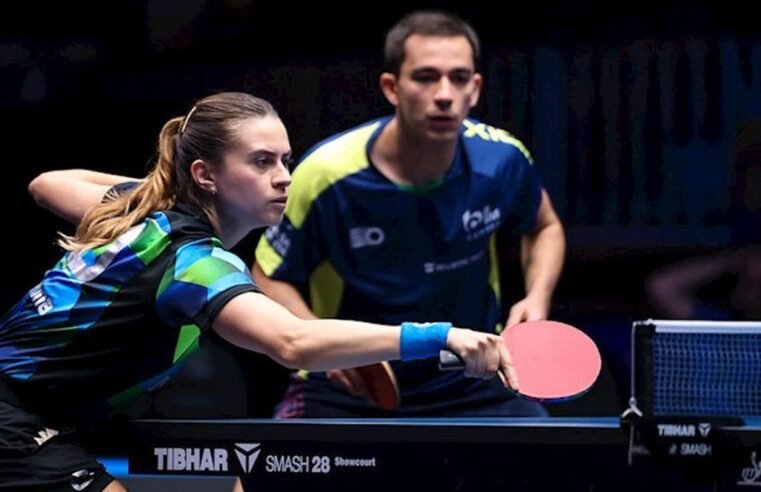 Calderano e Bruna Takahashi vão às quartas de duplas mistas na Suécia