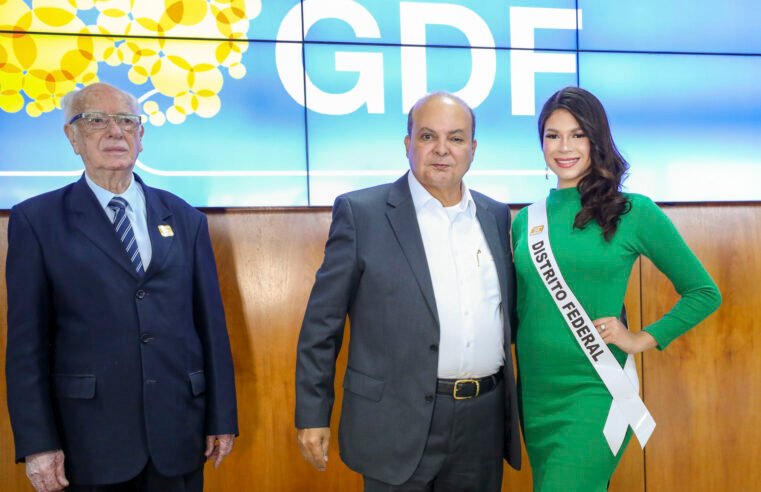 Candidatas ao concurso Miss Brasil Globo 2025 são recebidas pelo governador Ibaneis Rocha