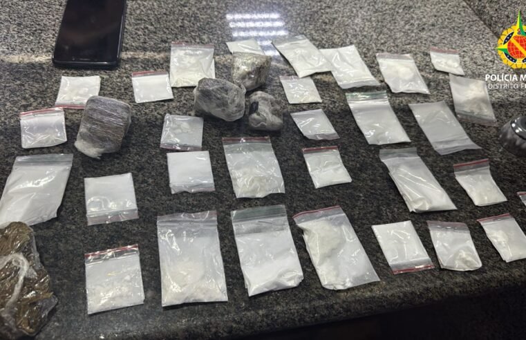 Homem é preso por tráfico de drogas nas mediações de um colégio na SGAN