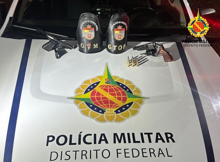 PMDF apreende armas de fogo e detém suspeito em operação na DF-180