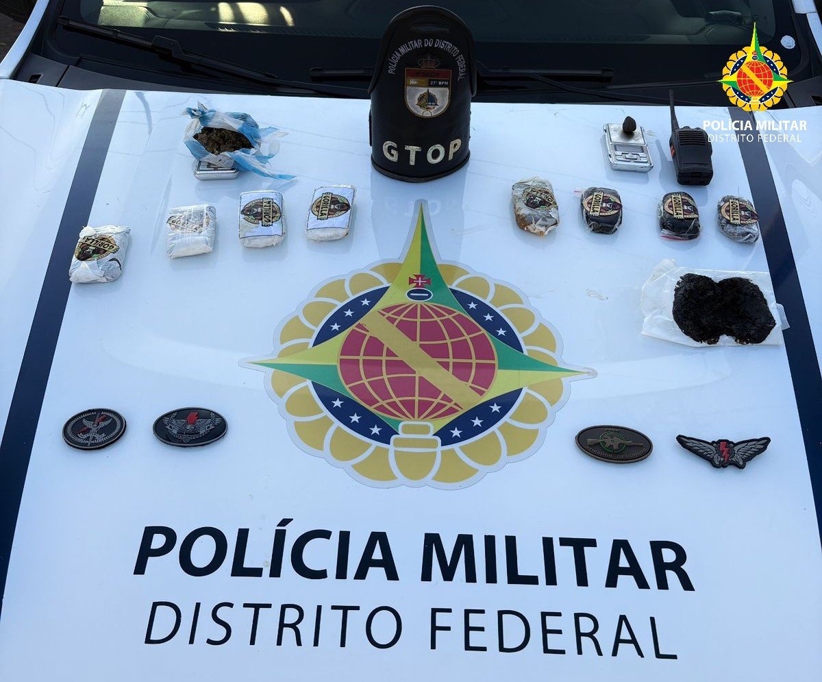 Polícia Militar do DF prende dois homens por tráfico e apreende “supermaconha” avaliada em R$ 99 mil no Recanto das Emas