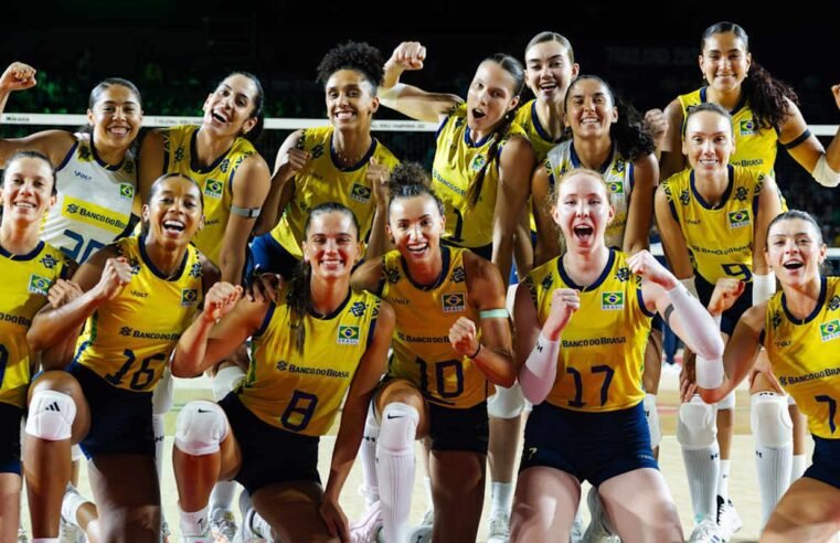 Vôlei: Brasil permanece com 100% de aproveitamento no Mundial