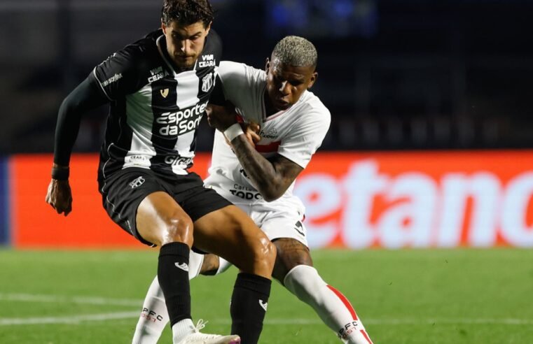 Ceará derrota São Paulo no encerramento da 25ª rodada do Brasileiro