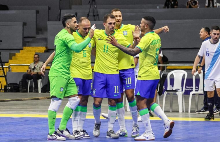 Copa das Nações de Futsal: Brasil vence Guatemala e se classifica para as semifinais