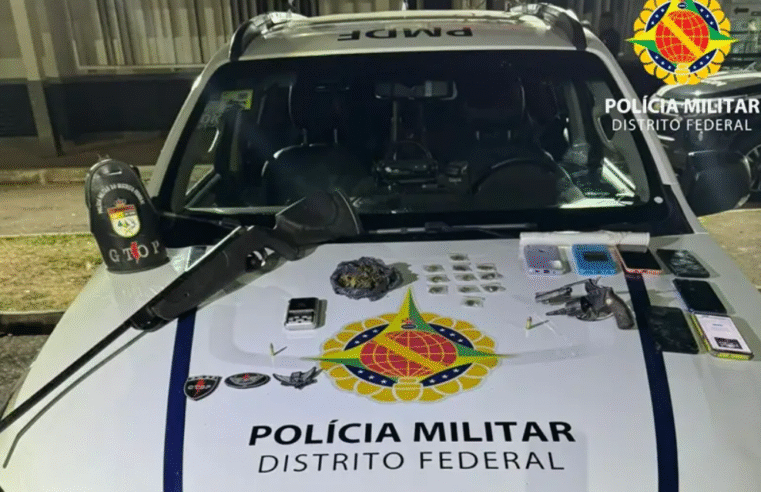 Homem de 18 anos é preso por tráfico de drogas e posse irregular de arma de fogo no Itapoã