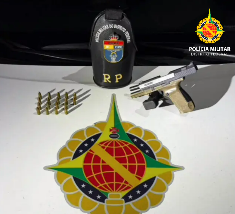 Homem é preso em flagrante com pistola turca em Ceilândia Homem é preso em flagrante com pistola turca em Ceilândia