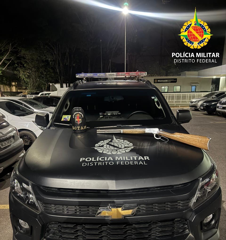 PMDF apreende rifle calibre .44 abandonado em matagal na Ceilândia