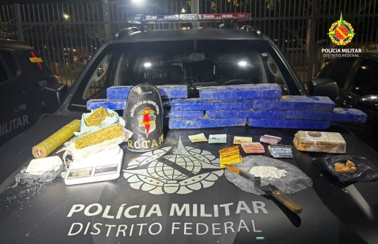 ROTAM prende dois homens e apreende quase 12 kg de drogas em Planaltina