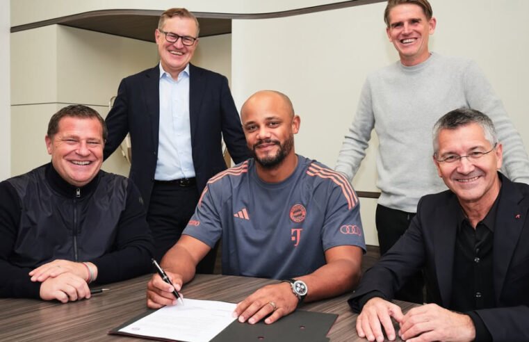 Bayern de Munique renova com técnico Vincent Kompany até 2029