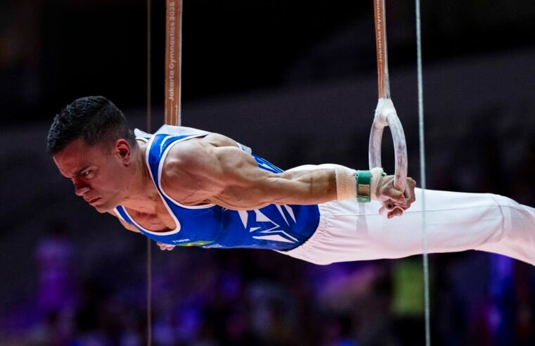 Caio Souza fica no top 10 do individual geral do Mundial de Ginástica