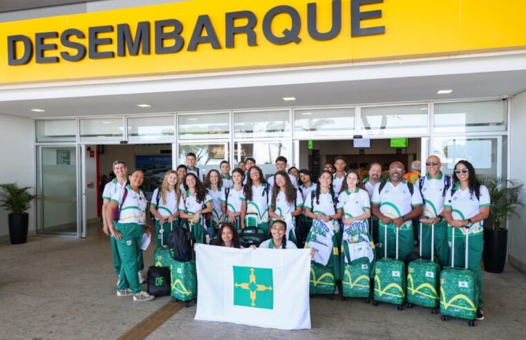 Estudantes do Distrito Federal chegam a Uberlândia para os JEBs 2025