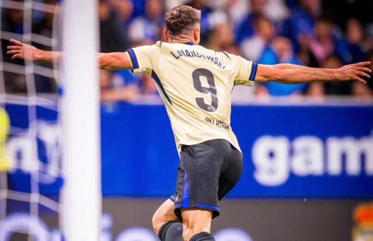 Lewandowski sofre lesão na coxa e desfalca o Barça no clássico contra o Real Madrid