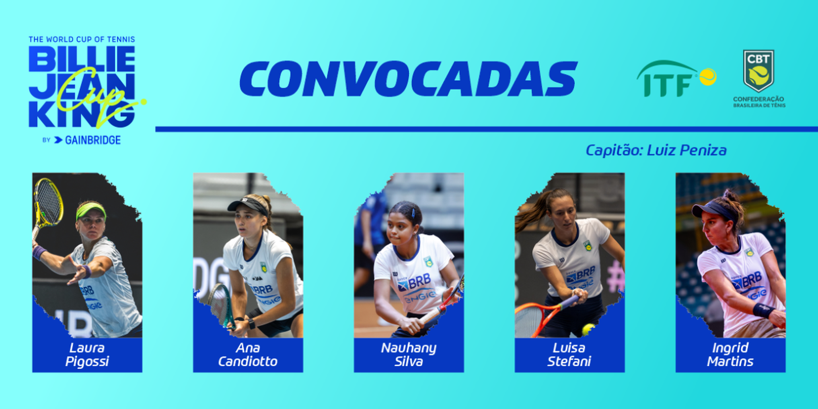 Tênis: seleção é convocada para playoffs da Billie Jean King Cup Tênis: seleção é convocada para playoffs da Billie Jean King Cup